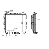 Радиатор TOYOTA LAND CRUISER PRADO 70 2LT 90-99 <b>SAT TY0009-LJ78</b>