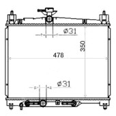 Радиатор TOYOTA YARIS / VITZ / ECHO / PLATZ 1 / 2SZ-FE 99-05 <b>SAT TY000W10-SZ</b>