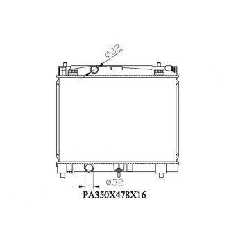 Радиатор TOYOTA VITZ / YARIS / BELTA 1KR / 2SZ 05- <b>SAT TY000W90-1KR</b>