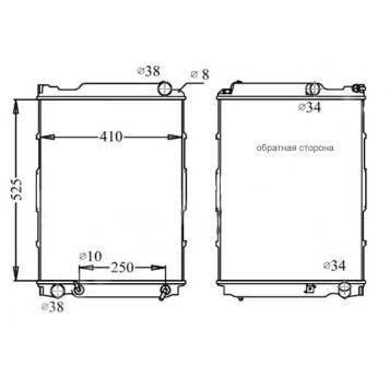Радиатор TOYOTA HIACE #H10# 90-05 DIESEL 1KZ <b>SAT TY0010-1KZ</b>