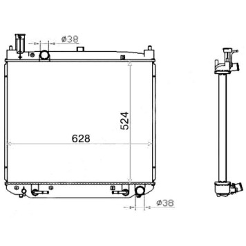 Радиатор TOYOTA HIACE GRANVIA / REGIUS / GRAND HIACE 1KZTE 3.0 97- <b>SAT TY0010-KCH10</b>