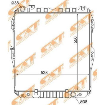Радиатор Toyota 4Runner 89-95 / Hilux Surf 89-95 <b>SAT TY0013-1KZ-2R</b>