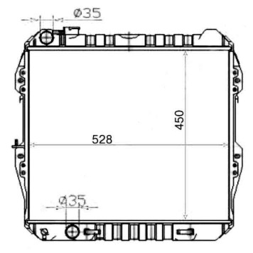 Радиатор TOYOTA SURF / HILUX / 4-RUNNER LN13# 3L / 5L 1989-95 с пробкой <b>SAT TY0013-D</b>