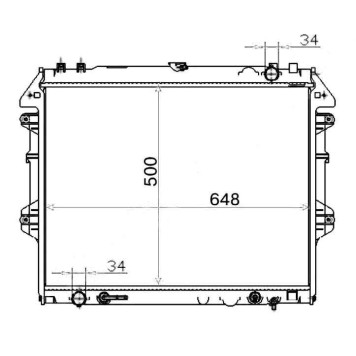 Радиатор Toyota Fortuner 04-15 <b>SAT TY0014</b>