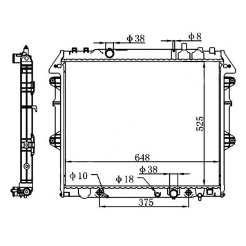 Радиатор TOYOTA HILUX / VIGO / FORTUNER 1KD / 2KD 04- лев. руль <b>SAT TY0014-3.0</b>