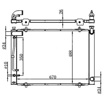 Радиатор Toyota Alphard (H10) 02-08 <b>SAT TY0030-ANH10</b>