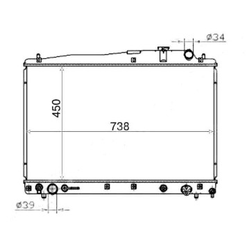 Радиатор TOYOTA ESTIMA 1MZ 99- <b>SAT TY0030-MZ</b>