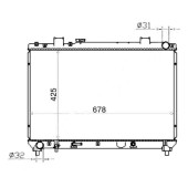 Радиатор TOYOTA TOWN ACE NOAH / LITE ACE KR4# 7K 96-07 <b>SAT TY0050-1.8</b>
