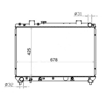 Радиатор TOYOTA TOWN ACE NOAH / LITE ACE KR4# 7K 96-07 <b>SAT TY0050-1.8</b>