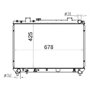 Радиатор TOYOTA TOWN ACE NOAH / LITE ACE SR4 / 5# 3S-FE 1996- <b>SAT TY0050-2R</b>