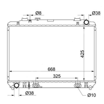 Радиатор TOYOTA TOWN ACE NOAH / LITE ACE CR42V / CR52V 3CE / 3CTE 98-04 <b>SAT TY0050-D-98</b>