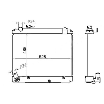 Радиатор Toyota Dyna 95-99 / ToyoAce 95-99 <b>SAT TY0061</b>