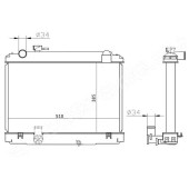 Радиатор Toyota Dyna 95-99 / ToyoAce 95-99 <b>SAT TY0062-1</b>