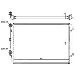 Радиатор VOLKSWAGEN GOLF* 03- / JETTA 05- / PAS* 05- / TOURAN 03- / AUDI A3 03-12 / AUDI TT 06- / SKODA SUP <b>SAT VW0008-1</b>