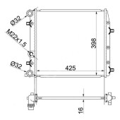 Радиатор VOLKSWAGEN POLO / SKODA FABIA 01-08 <b>SAT VW0011</b>