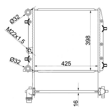 Радиатор VOLKSWAGEN POLO / SKODA FABIA 01-08 <b>SAT VW0011</b>