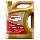 Sintec Платинум 7000 5W-40 SN/CF (4л) масло моторное синтетическое 