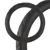 Оплетка на руль M (38см) SKYWAY Hit-2 стёганая в ромб черная S01102054