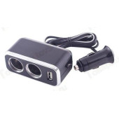 Разветвитель прикуривателя на 2 гнезда + 1USB (кроме ВАЗ 2101-21099) <b>SKYWAY S02301016</b>