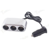 Разветвитель прикуривателя на 3 гнезда (кроме ВАЗ 2101-21099) серебристый <b>SKYWAY S02301012SL (S02301025)</b>