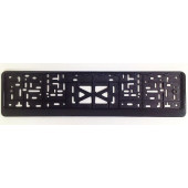 Рамка номерного знака без надписи черная с защелкой SkyWay S04102003