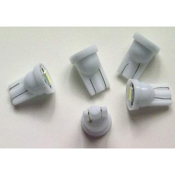 Лампа (LS10) светодиодная T10-SMD (W2,1x9,5d) б/ц 1 SMD, белая 12V-2