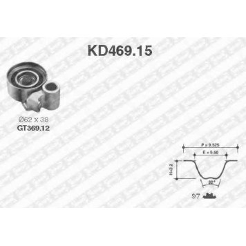 Комплект ремня ГРМ SNR KD469.15-1