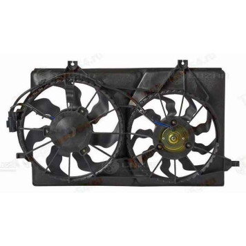 Вентилятор радиатора ДВС ВАЗ 2170 Приора с кожухом под кондиционер Halla в сборе Старый Оскол <b>СОАТЭ 021700-1305012-10</b>