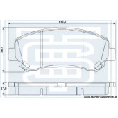 Колодки тормозные перед. NISSAN QASHQAI <b>STARKE 179840</b>