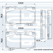 Колодки тормозные перед. TOYOTA LAND CRUISER (J10J15) <b>STARKE 179850</b>