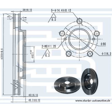 Диск тормозной перед. 179-953 <b>STARKE 179953</b>