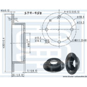 Диск тормозной задний MITSUBISHI GALANT V-VI LANCER IX (CS) 262x10 <b>STARKE 179958</b>