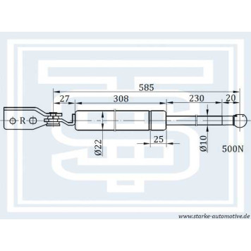 Амортизатор багажника <b>STARKE 189073</b>