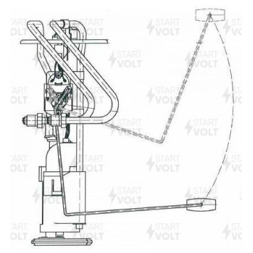 Бензонасос ВАЗ 21044 с резьбовым соединением в сборе (модуль) <b>СТАРТВОЛЬТ SFM 0104</b>-1