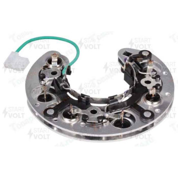 Мост диодный ВАЗ 2108, 21213, УАЗ (1 провод, 6 диод., 55А) с генер.371-372.3701, 6631.3701 <b>СТАРТВОЛЬТ VDB 0108X</b>