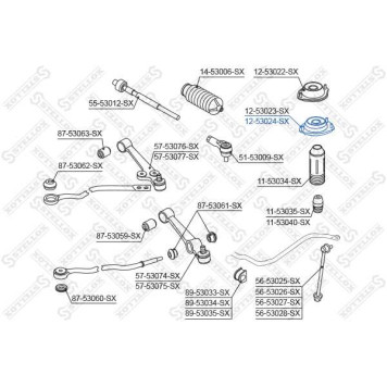 Опора амортизатора переднего прав. <b>STELLOX 1253024SX</b>