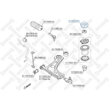 12-73015-SX_опора амортизатора переднего! Daewoo Lacetti 04> <b>STELLOX 1273015SX</b>