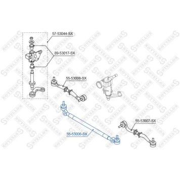 Тяга рулевая центральная в сборе <b>STELLOX 5553006SX</b>