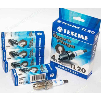 Свечи Lada Largus, Renault Logan дв. Renault 8V 2х эл. (комплект 4шт) TESLINE TKS6RKС <b>TESLA TL20</b>