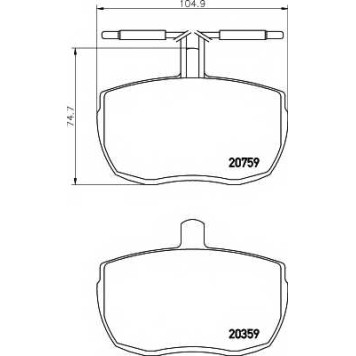 Колодки тормозные дисковые <b>TEXTAR 2035907 / 20359</b>