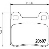 Колодки тормозные дисковые для MERCEDES 190(W201) <b>TEXTAR 2068703 / 20687</b>
