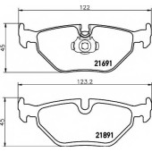 Колодки тормозные дисковые для BMW 5(E39) <b>TEXTAR 2169103 / 21691</b>