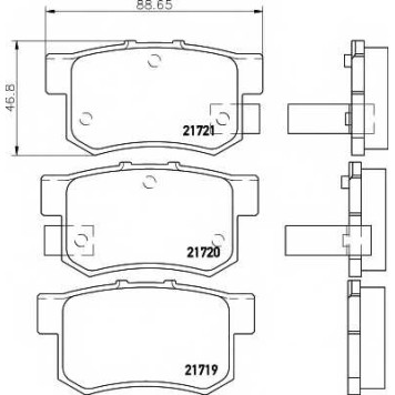 Колодки тормозные дисковые для ACURA ILX, LEGEND, TL, VIGOR / HONDA ACCORD, CIVIC, ELEMENT, INSIGHT, INTEGRA, LEGEND, ODYSSEY, PRELUDE, STEPWGN, STREAM / SUZUKI KIZASHI, SWIFT, SX4 <b>TEXTAR 2171901 / 21719</b>