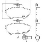 Колодки тормозные дисковые для AUDI A4(8D2, 8D5, 8E2, 8E5, 8EC, 8ED, 8H7, 8HE, B5, B6, B7) / VW PASSAT(3B2, 3B5) <b>TEXTAR 2194504 / 21945</b>
