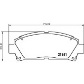 Колодки тормозные дисковые для TOYOTA AVENSIS, CALDINA, CARINA E, COROLLA LEVIN, MR, SPRINTER <b>TEXTAR 2196102 / 21961</b>