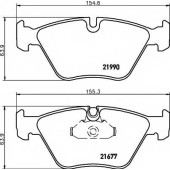 Колодки тормозные дисковые для BMW 5(E39) <b>TEXTAR 2199003 / 21677</b>