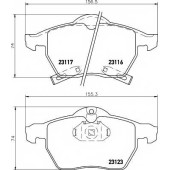 Колодки тормозные дисковые для OPEL ASTRA(F07#, F08#, F35#, F48#, F67), ZAFIRA(F75#) / SAAB 9-3(YS3D), 9-5(YS3E) <b>TEXTAR 2311701 / 23116</b>