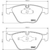 Колодки тормозные дисковые для BMW 1(E82), 3(E90,E92,E93) <b>TEXTAR 2331207 / 23312</b>