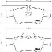 Колодки тормозные дисковые для MERCEDES CLS(C218,C219,X218), E(S211,S212,W211,W212), S(C215,C216,W220,W221), SL(R230), SLK(R171) <b>TEXTAR 2333403 / 23334</b>