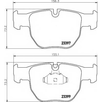 Колодки тормозные дисковые для LAND ROVER RANGE ROVER(LM) <b>TEXTAR 2339703 / 23397</b>